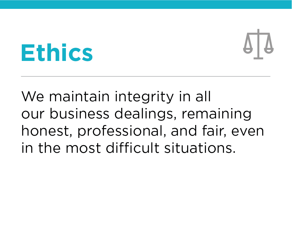 Our Values, Ethics, Crescent Petroleum